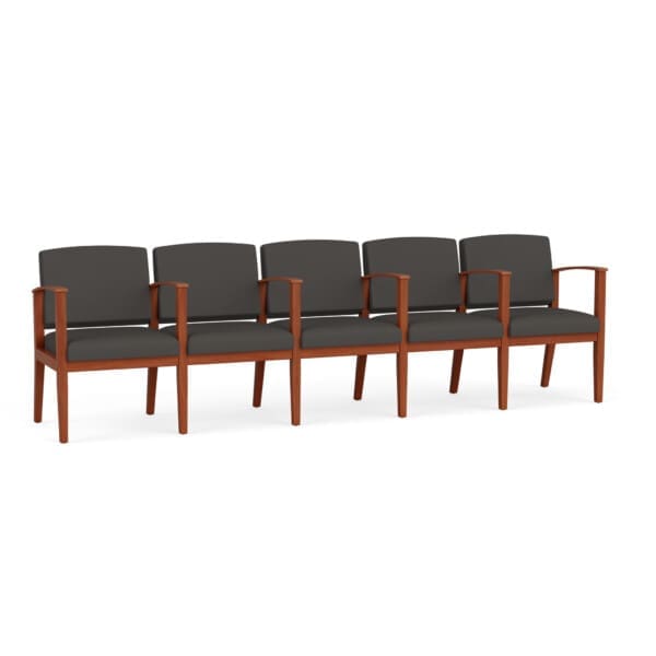 Amherst Wood 5 Seater with Center Arms