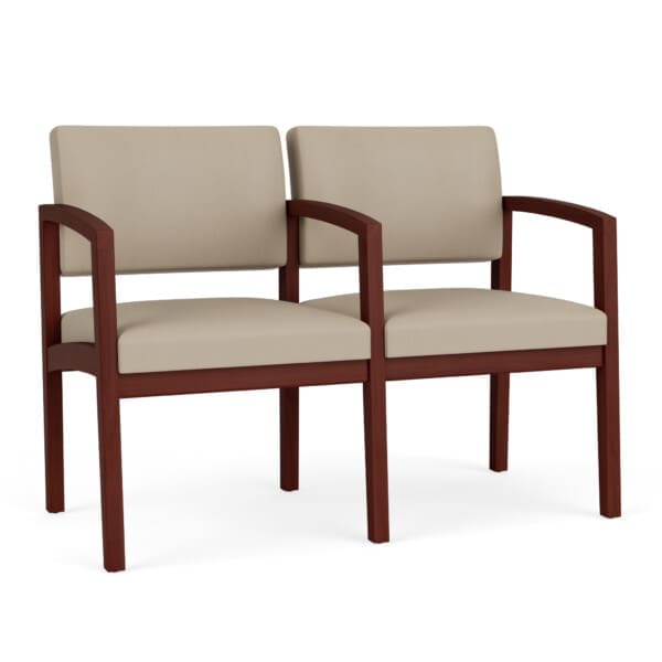 Lenox Wood 2 Seater with Center Arm