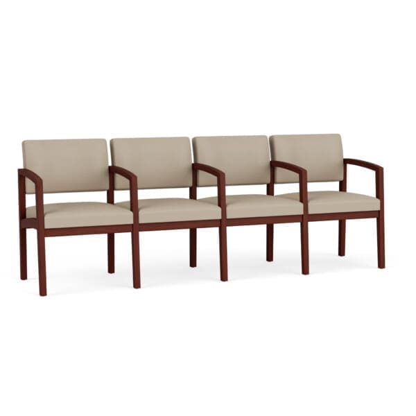 Lenox Wood 4 Seater with Center Arms