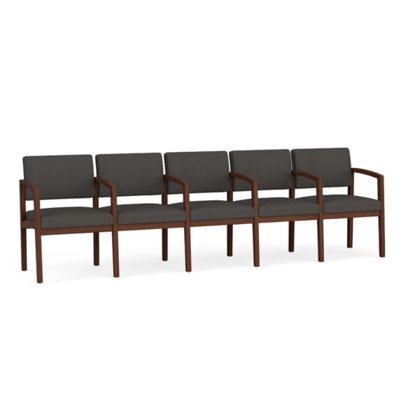 Lenox Wood 5 Seater with Center Arms
