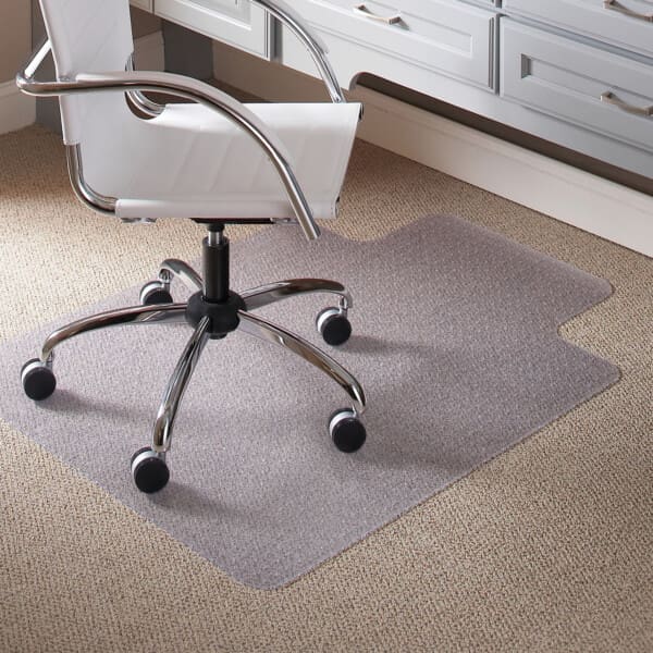 Lipped Chair Mat for Low Pile Carpet - 36"W x 48"D