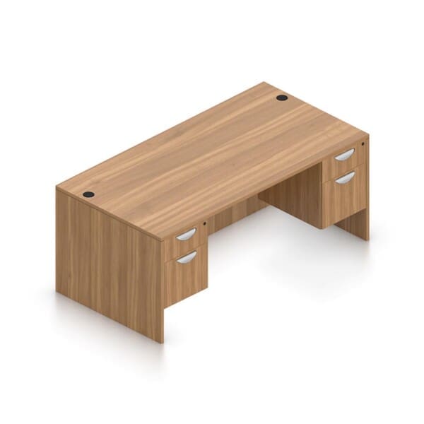 71" x 24" Desk with Double Hanging Pedestals