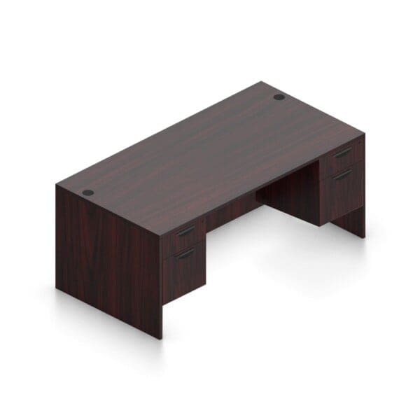 66" x 24" Desk with Double Hanging Pedestals