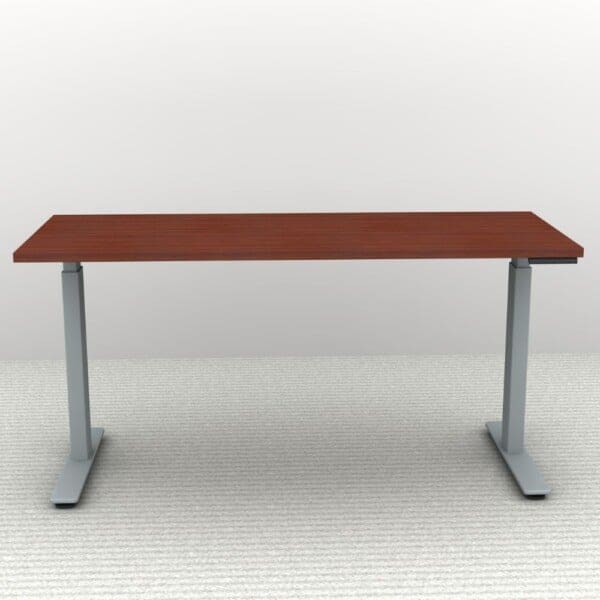 60" x 24" Height Adjustable Desk - Silver Base