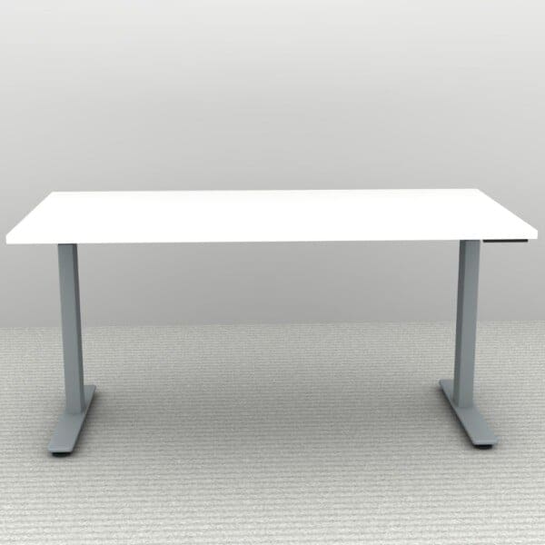 60" x 30" Height Adjustable Desk - Silver Base