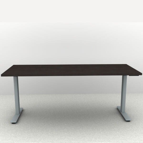 71" x 30" Height Adjustable Desk - Silver Base